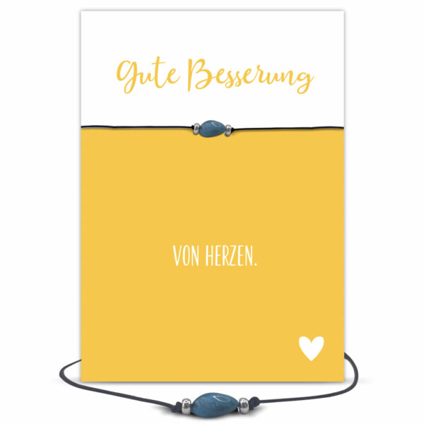 Apatit Armband mit Karte "Gute Besserung"