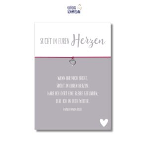 Beileidskarte "Sucht in Euren Herzen"
